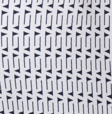 Black and white geometric pattern of golf flags.